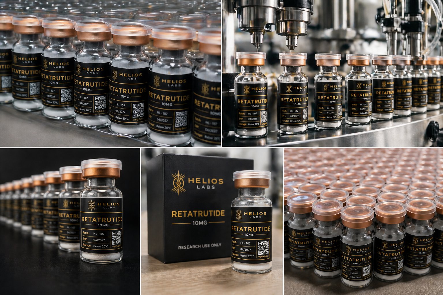 Retatrutide production and quality control imagery